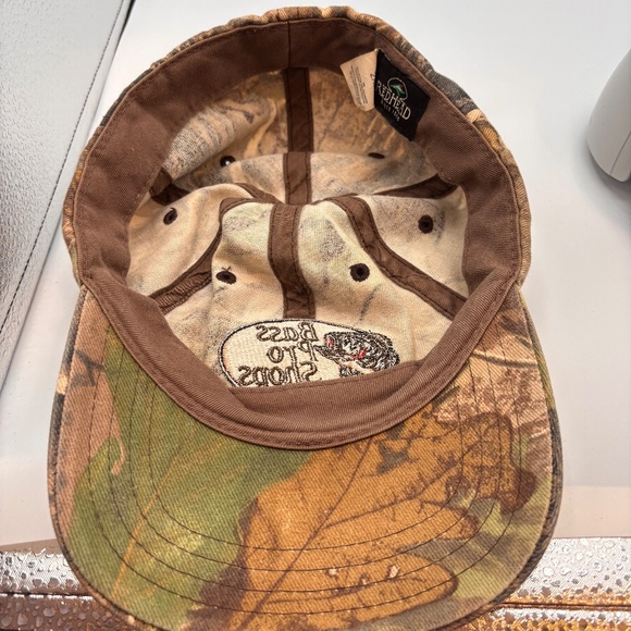 Vintage Bass Pro Shops Fish Hunting Camo Pattern Retro Hat Size 2XL - Picture 9 of 9